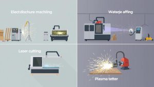 edm vs laser vs waterjet vs plasma cnc cutting contrast