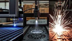 laser vs waterjet vs plasma cnc cutting contrast